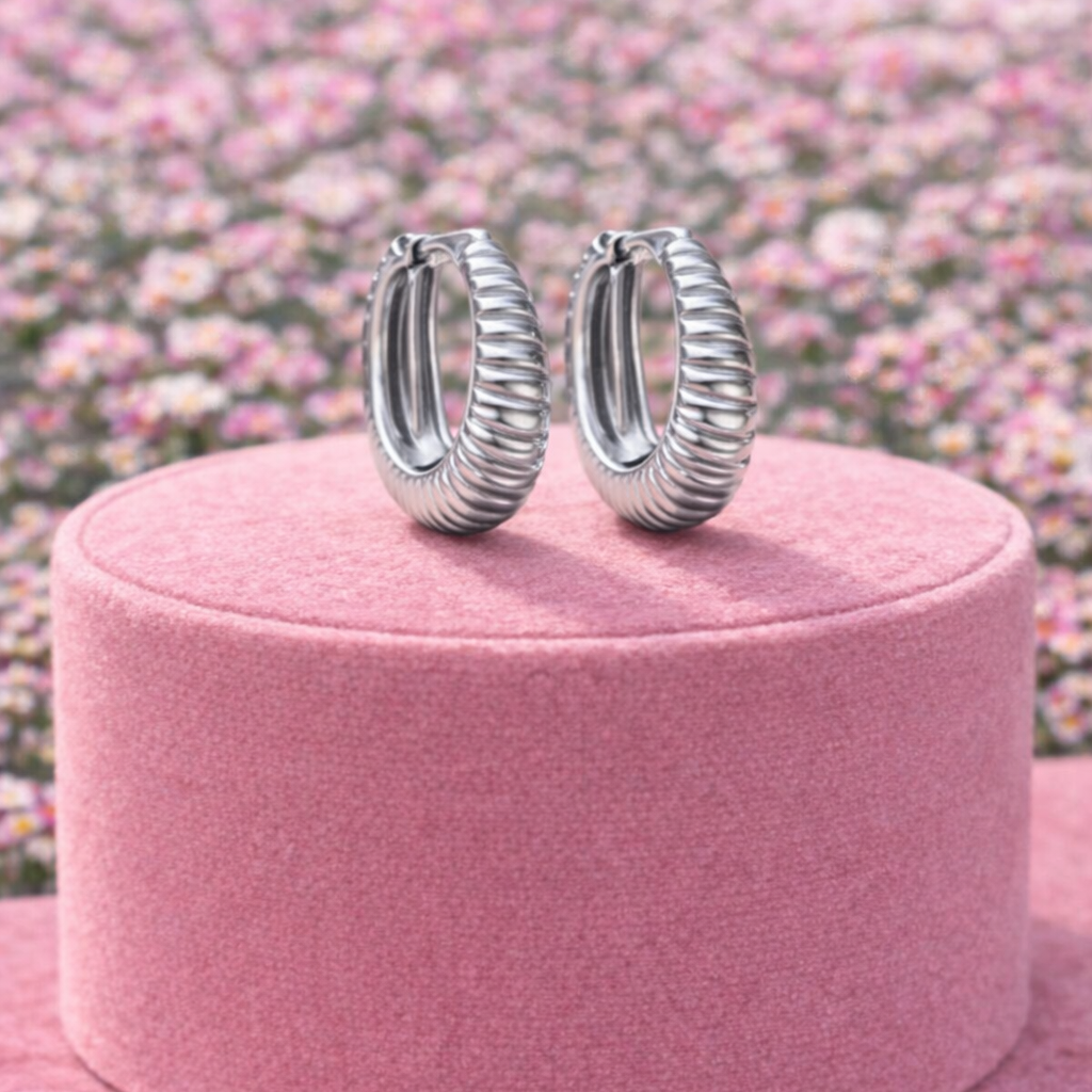 Miss Around the Way Girl Gold Plated Small Hoop Earrings