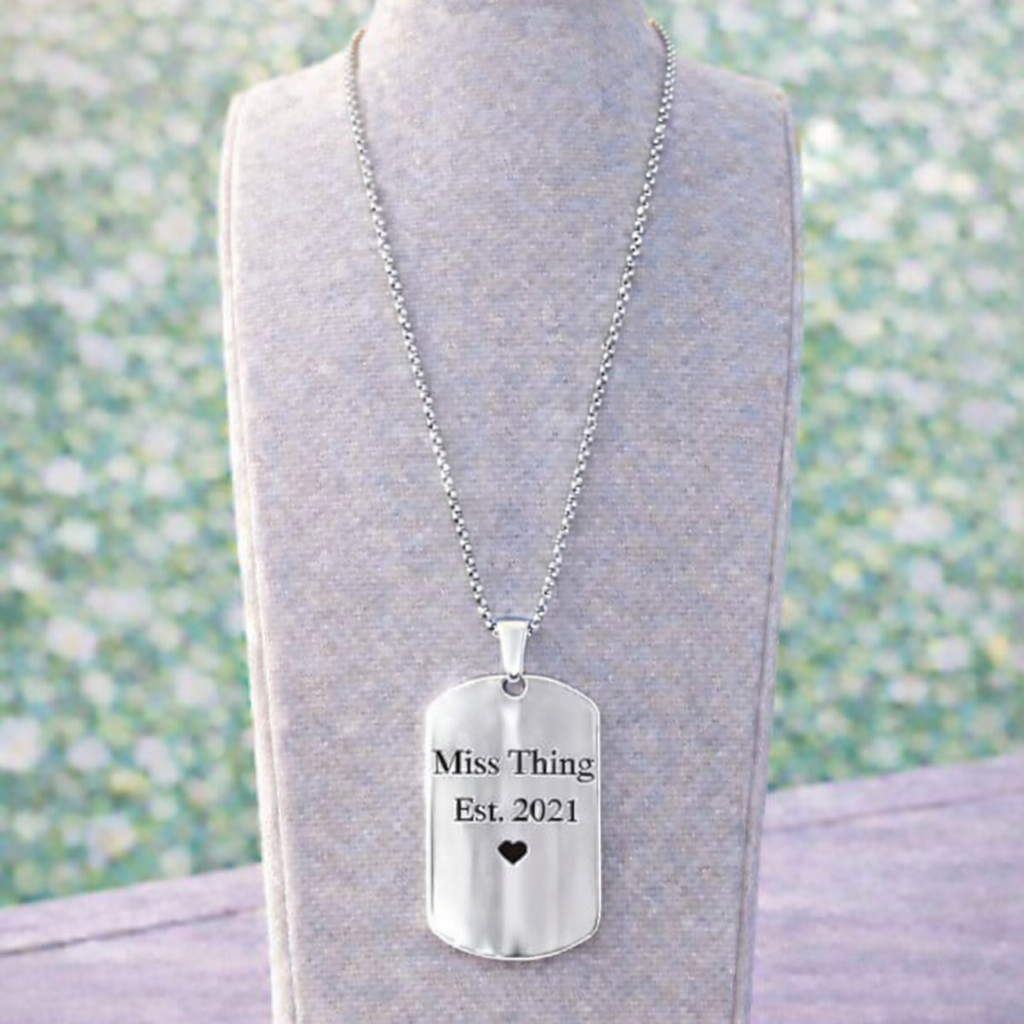 Custom Laser Engraved Signature ID Military Style Dog Tag