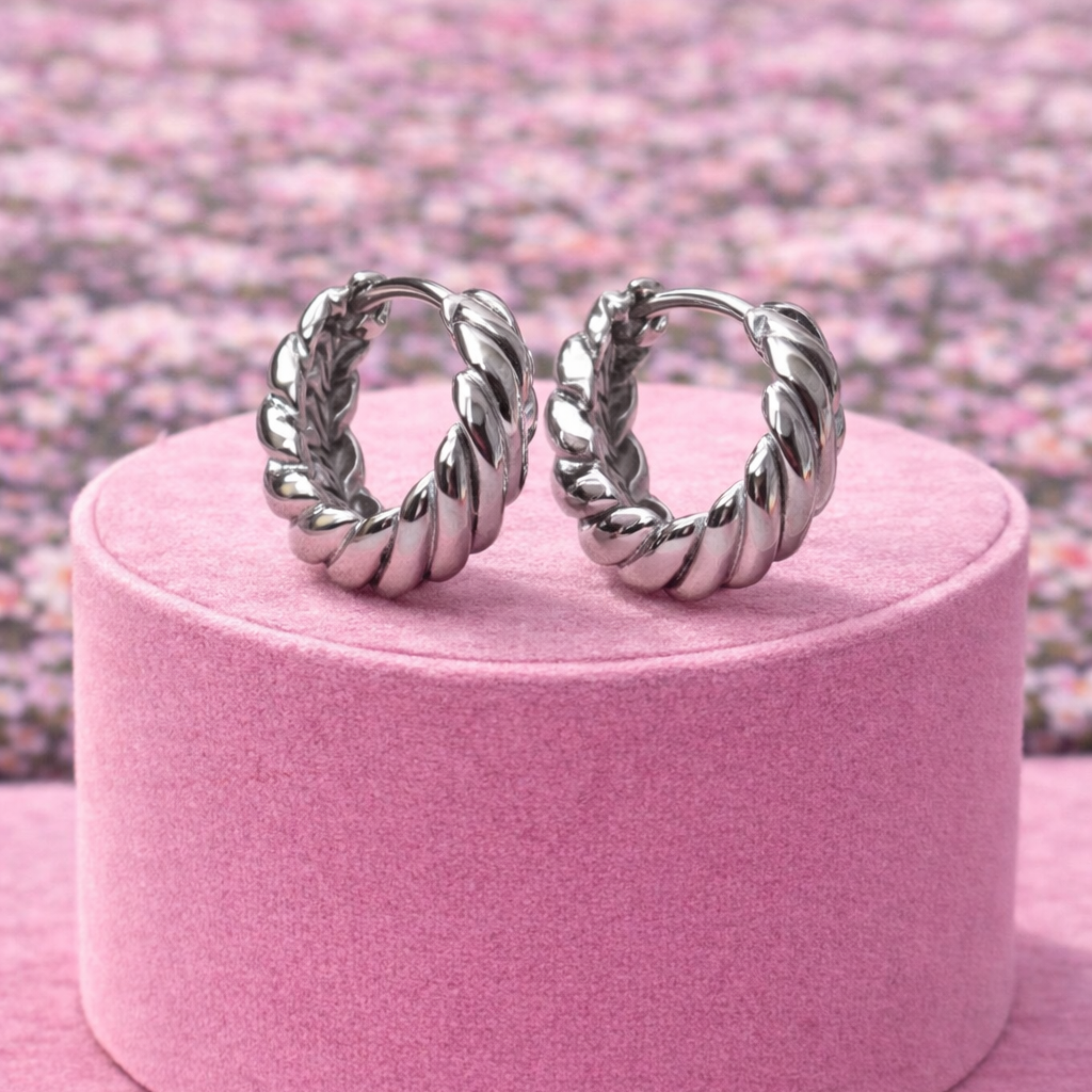 Miss Swirl Gold Plated Hoop Earrings