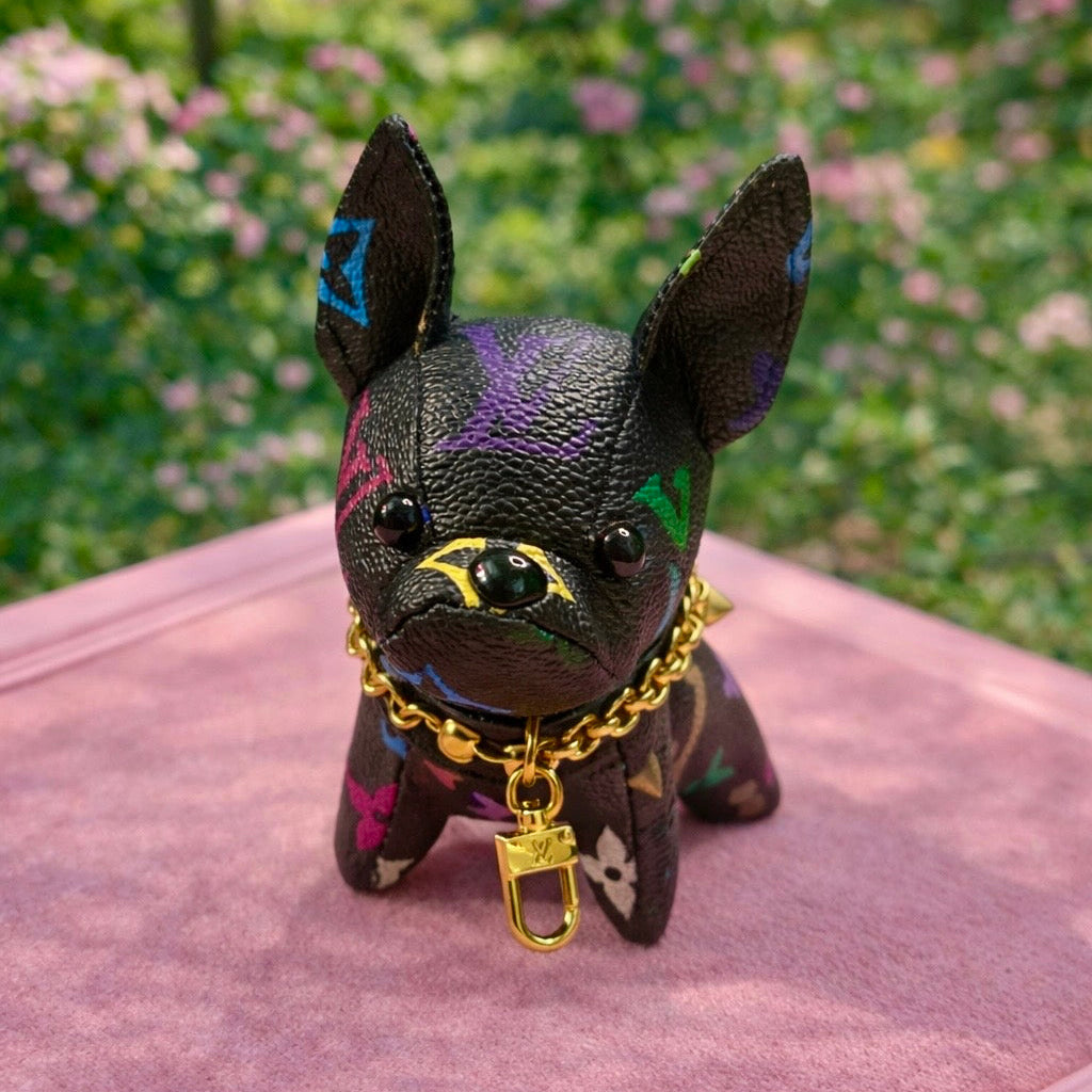 Cute Pink French Bull Dog Bag Charm/Keychain
