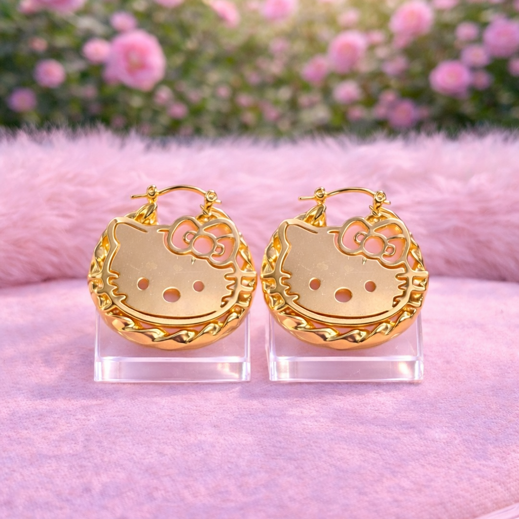 Miss Kitty Earrings Gold Plated Kitty earrings