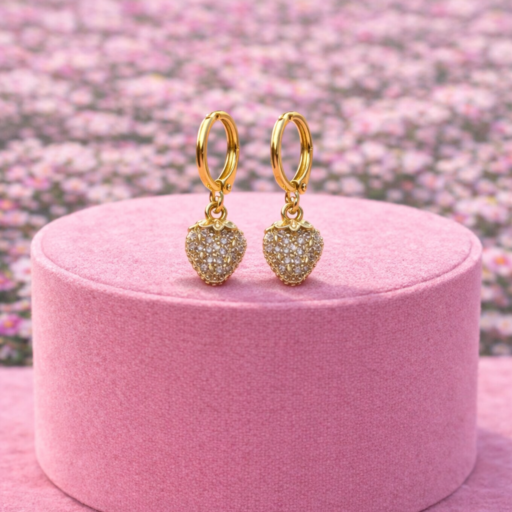 Miss Strawberry Gold Plated Strawberry Earrings