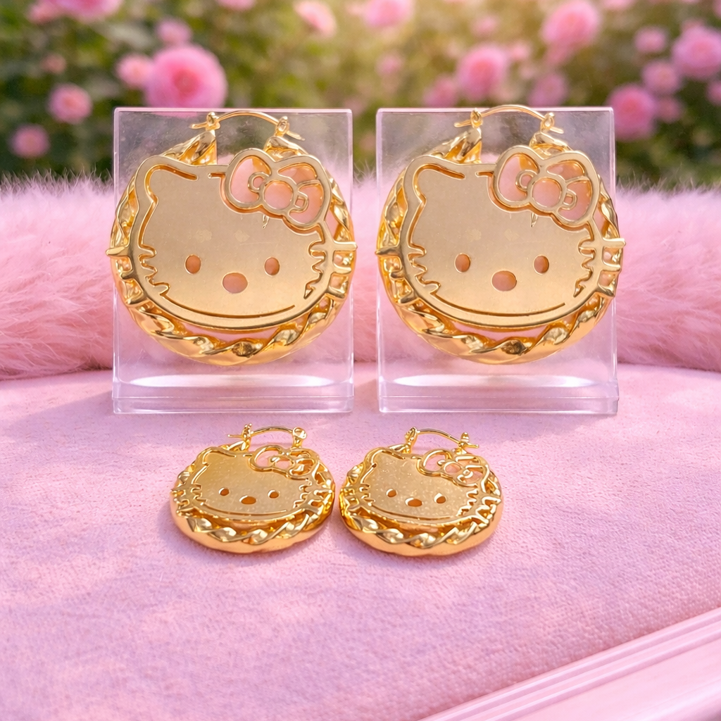 Miss Kitty Earrings Gold Plated Kitty earrings