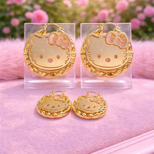 Miss Kitty Earrings Gold Plated Kitty earrings
