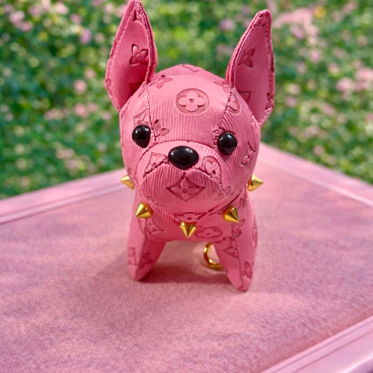Cute Pink French Bull Dog Bag Charm/Keychain