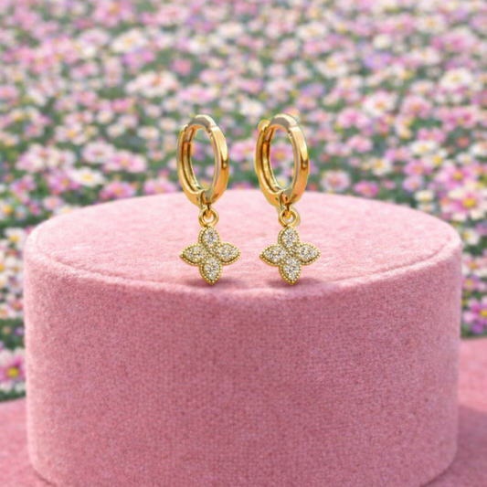 Miss Blossom Gold Plated Flower Earrings