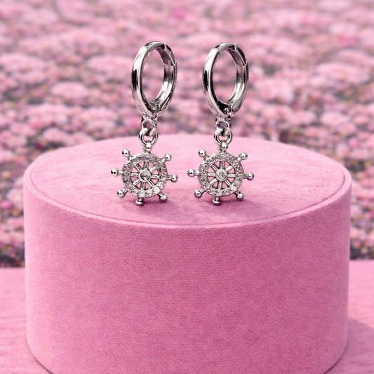 Miss Seaside Gold Plated Anchor Earrings